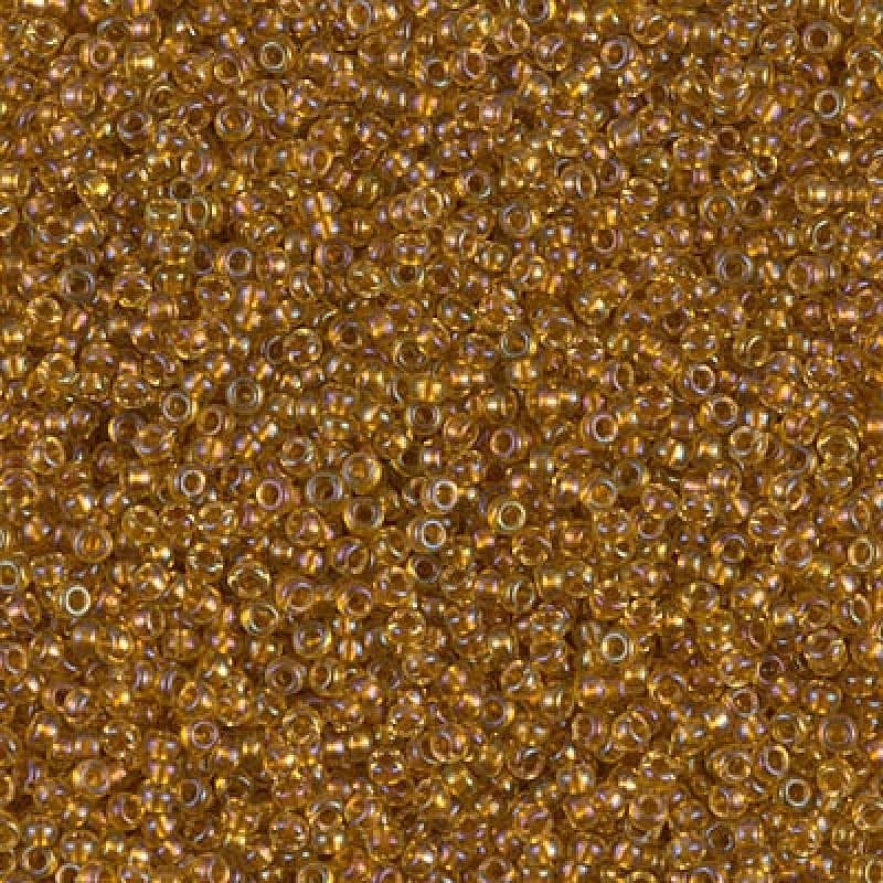 Miyuki Boncuk, MiyukiRoundBeads15/0-2196 - Lined Topaz AB