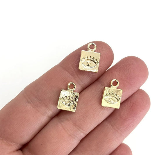 Altın Kaplama Kare Nazar Göz Sallantı Aparatı