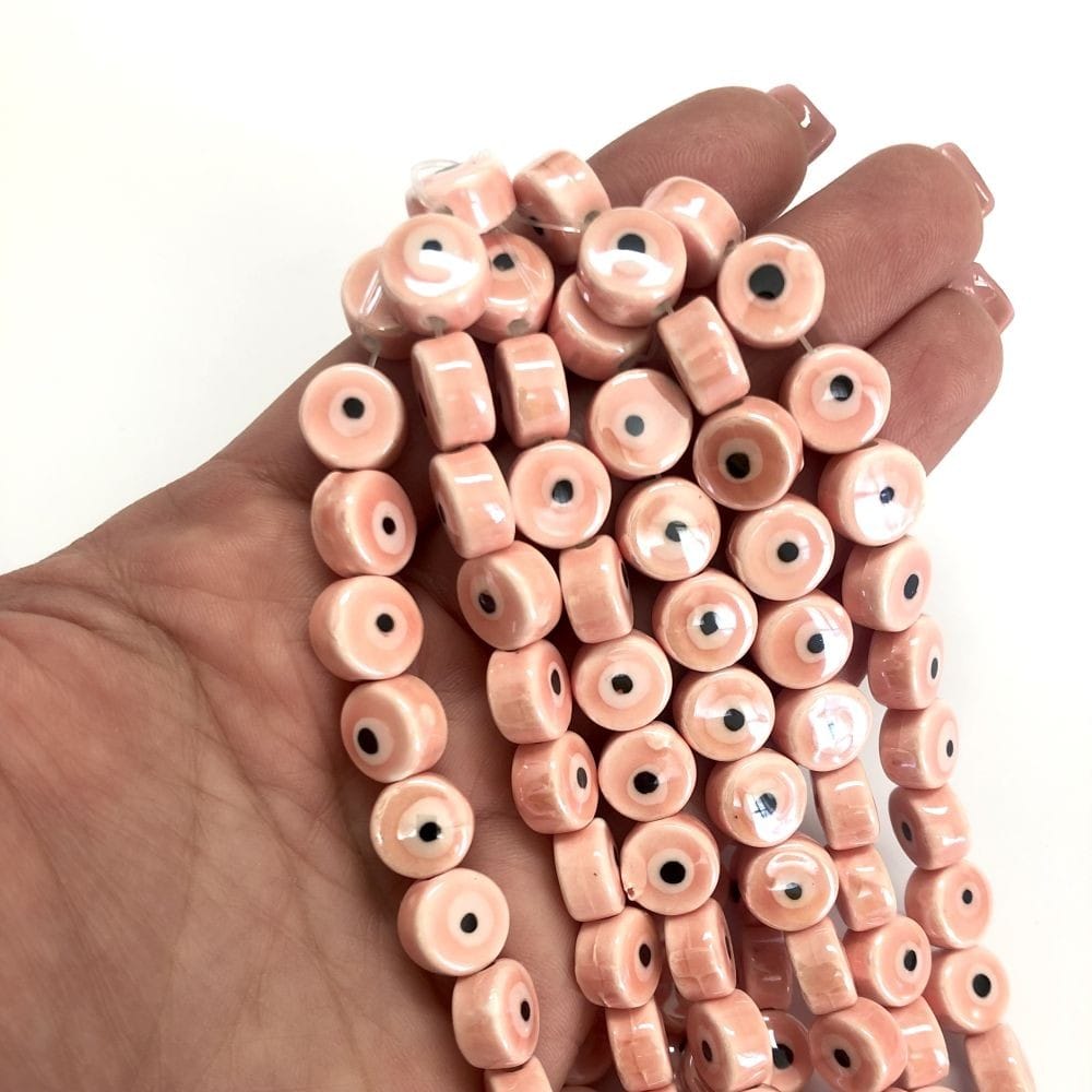 Round Ceramic Bead - Salmon