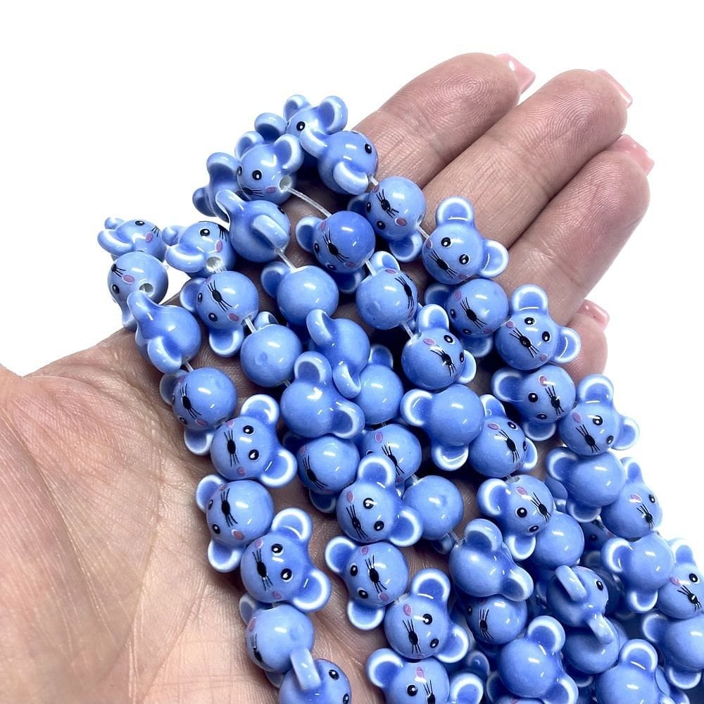 Mouse Ceramic Bead - Lilac