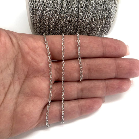 Rodyum Kaplama 0,60mm Forse Zincir