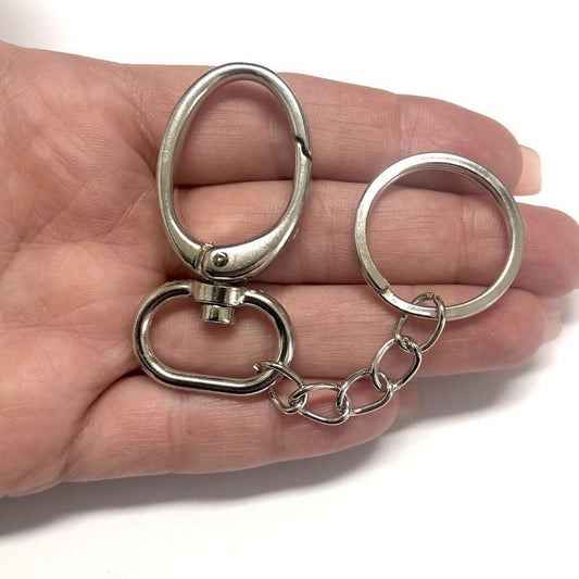 54mm Rodyum Kaplama Anahtarlık - 1