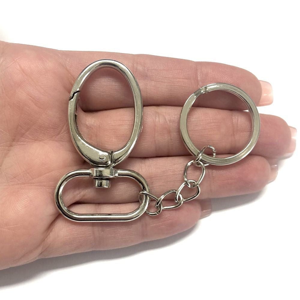 54mm Rhodium Plated Keychain - 2