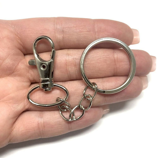 40mm Rodyum Kaplama Anahtarlık - 2