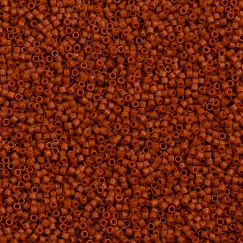 Miyuki Beads, Miyuki Delica 11/0 DB2108 Duracoat Opaque Persimmon