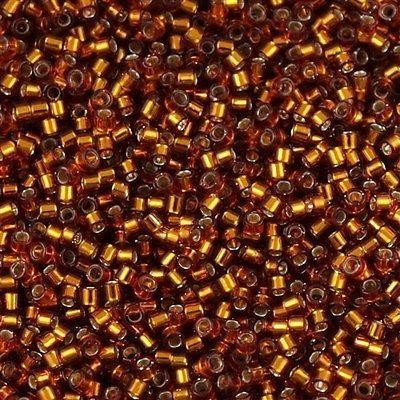 Miyuki Boncuk, Miyuki Delica 11/0 DB0144 Silver Lined Amber