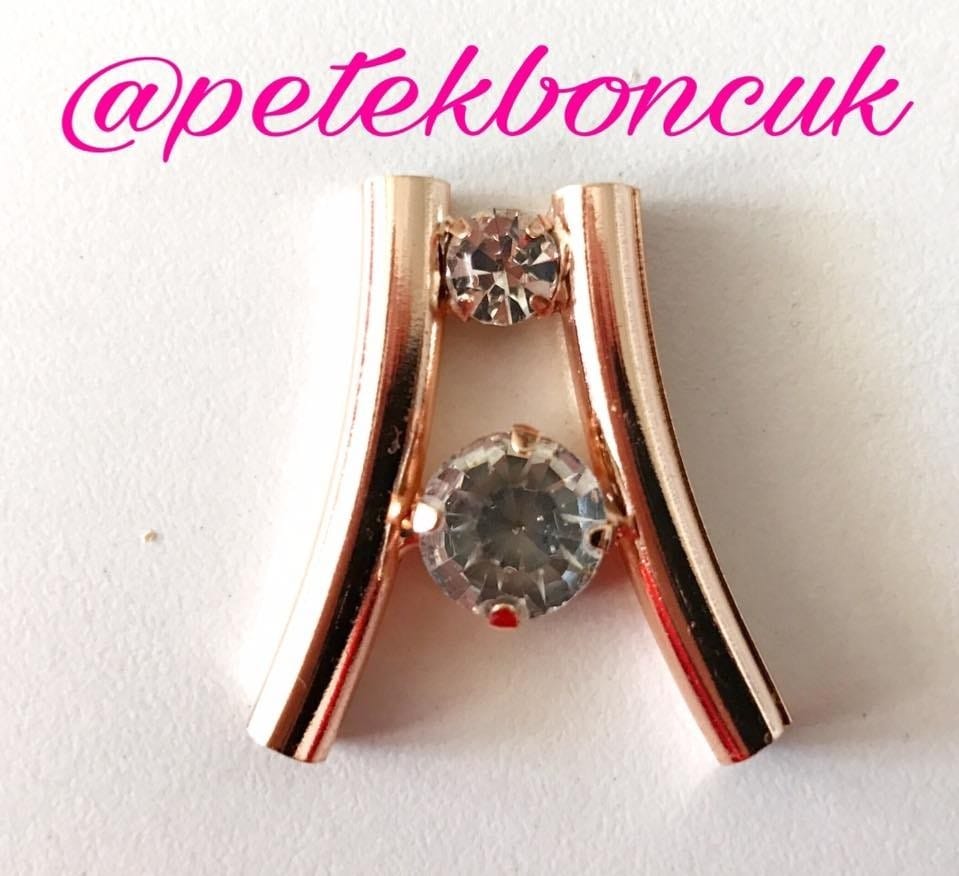 Rose Gold Kaplama Taşlı Aparat-3