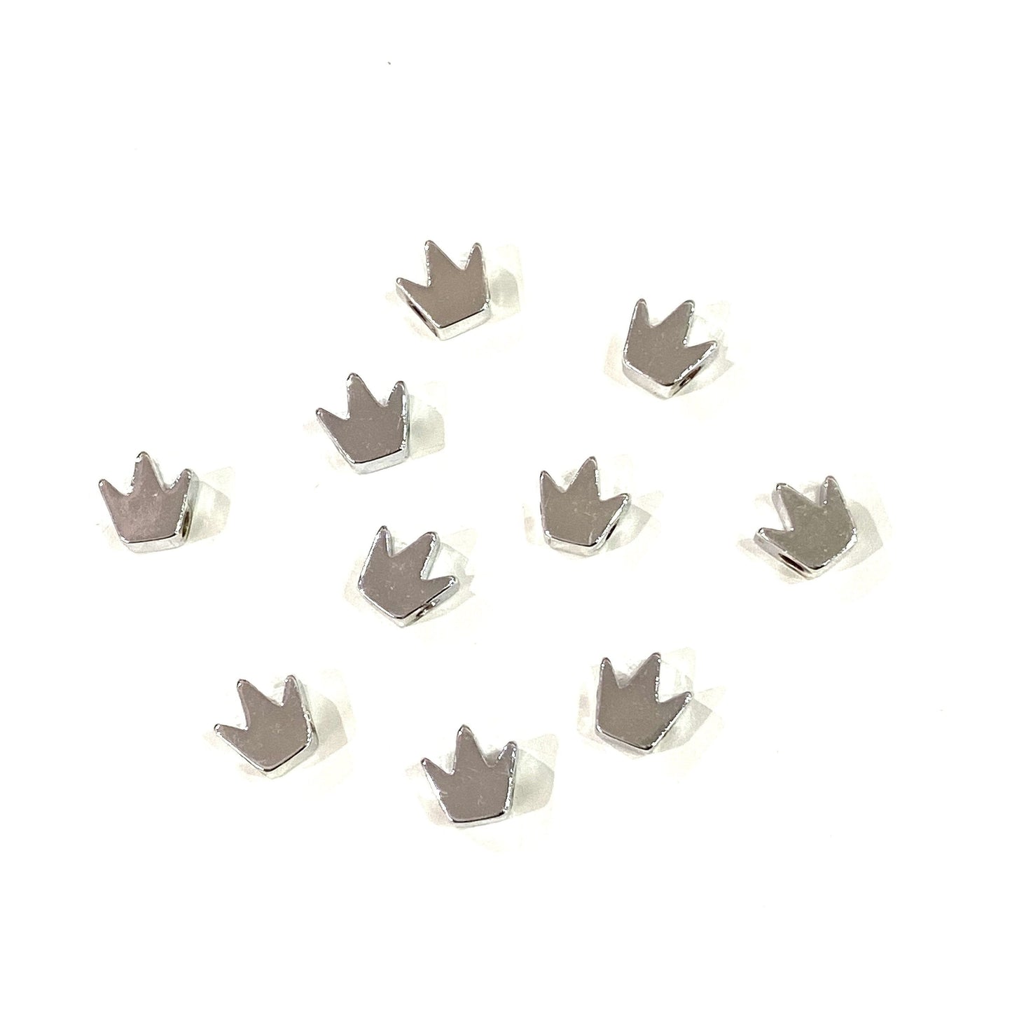 Rhodium Plated Mini King Crown Spacer