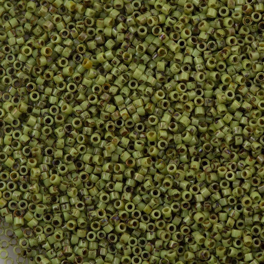 Miyuki Boncuk, Miyuki Delica 11/0 DB2265 Picasso Chartreuse Matte