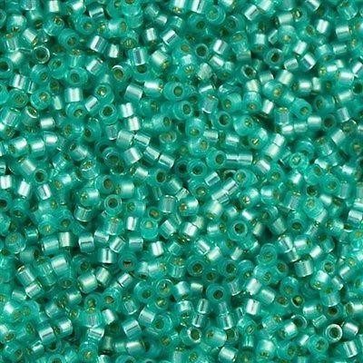 Miyuki Boncuk, Miyuki Delica 11/0 DB0627 Silver Lined Mint Alabaster Dyed