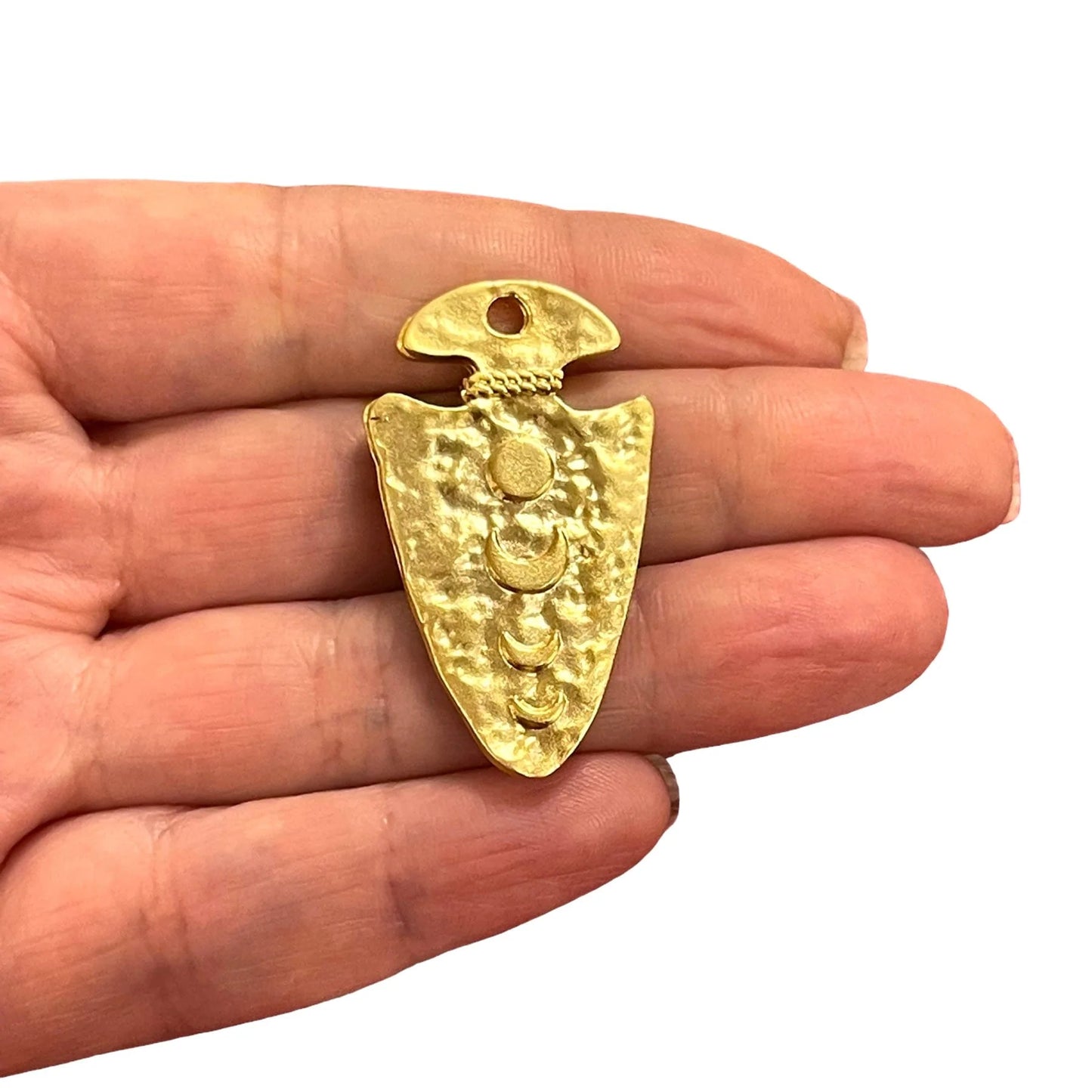 Matte Gold Plated Pendant -30 (Large)