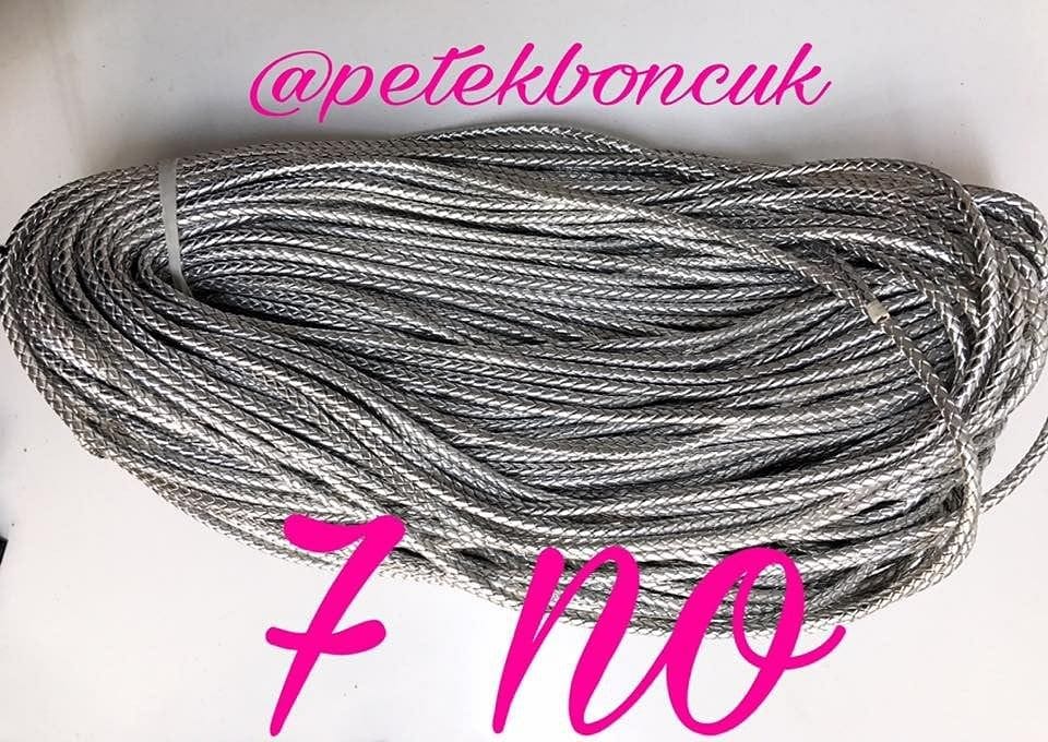 Round Artificial Knitted Leather-7mm-7