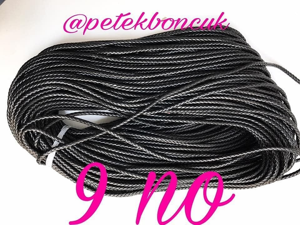 Round Artificial Knitted Leather-7mm-9