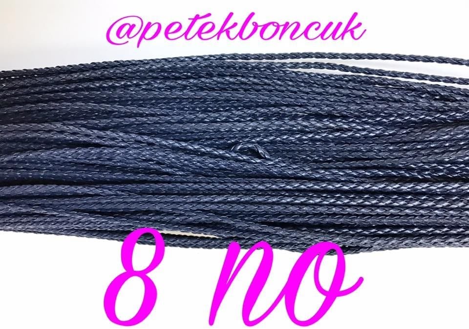 Round Imitation Knit Leather-2.5mm-8 navy blue