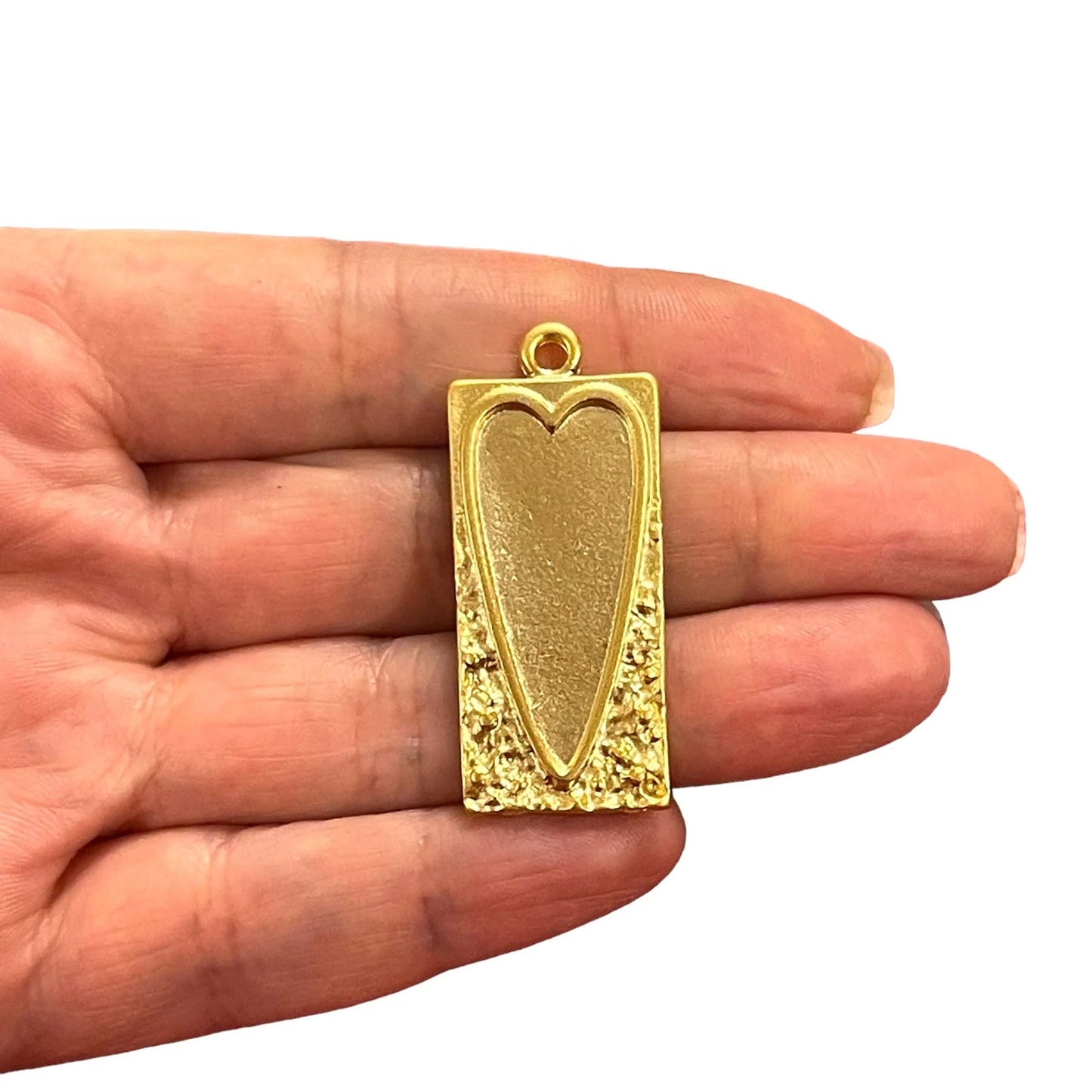 Matte Gold Plated Pendant -30 (Large)
