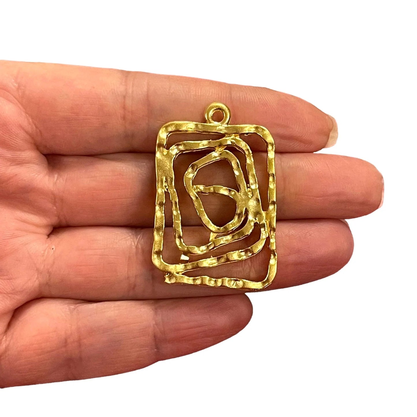 Mat Altın Kaplama Kolye Ucu -034