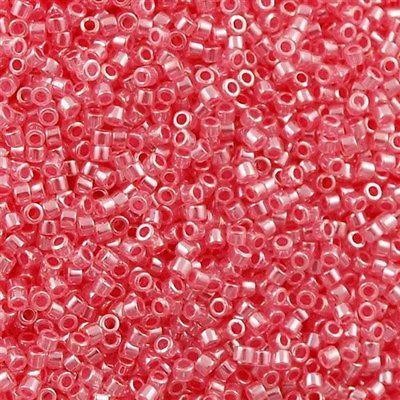 Miyuki Boncuk, Miyuki Delica 11/0 DB0236 Lined Crystal Rose Luster