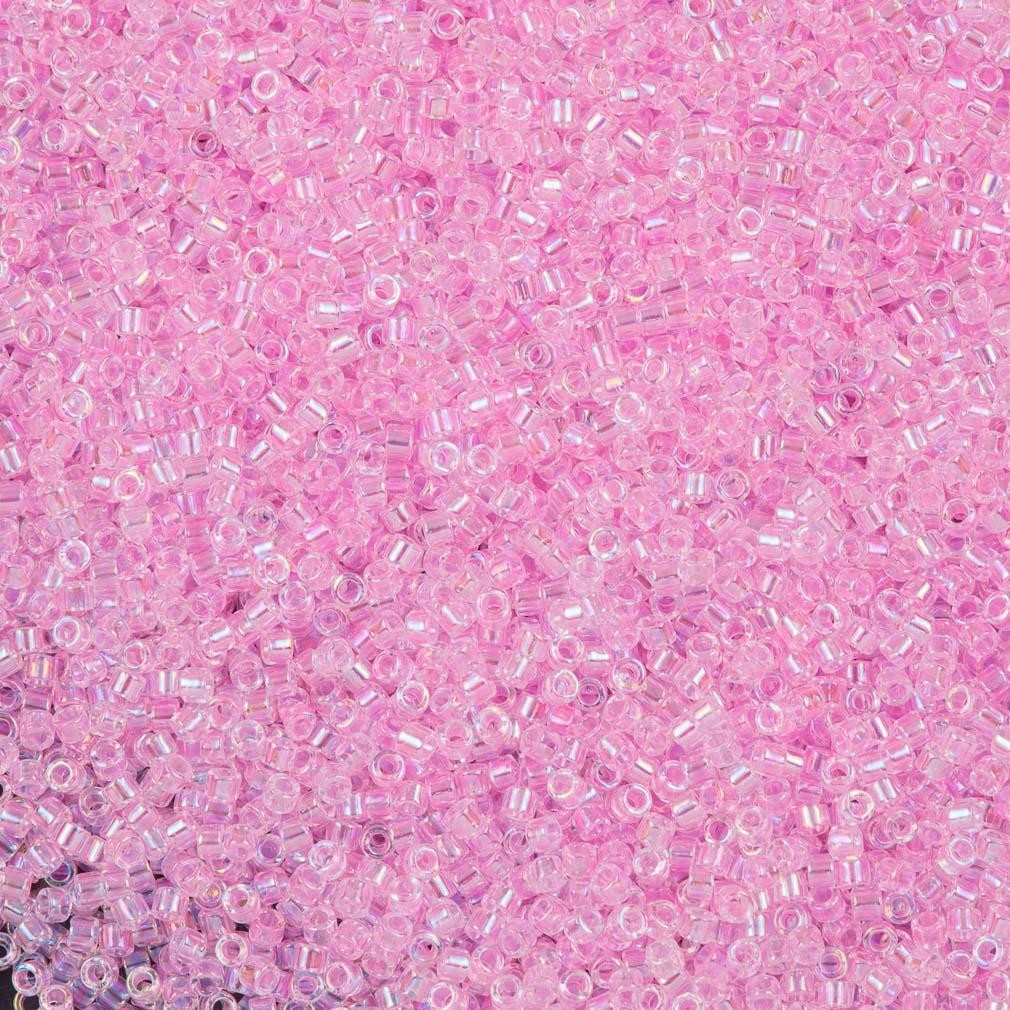 Miyuki Boncuk, Miyuki Delica 11/0 DB0071 Lined Pink AB