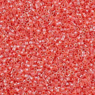 Miyuki Beads, Miyuki Delica 11/0 DB0235 Lined Crystal Salmon Luster