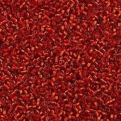 Miyuki Boncuk, Miyuki Delica 11/0 DB0043 Silver Lined Red