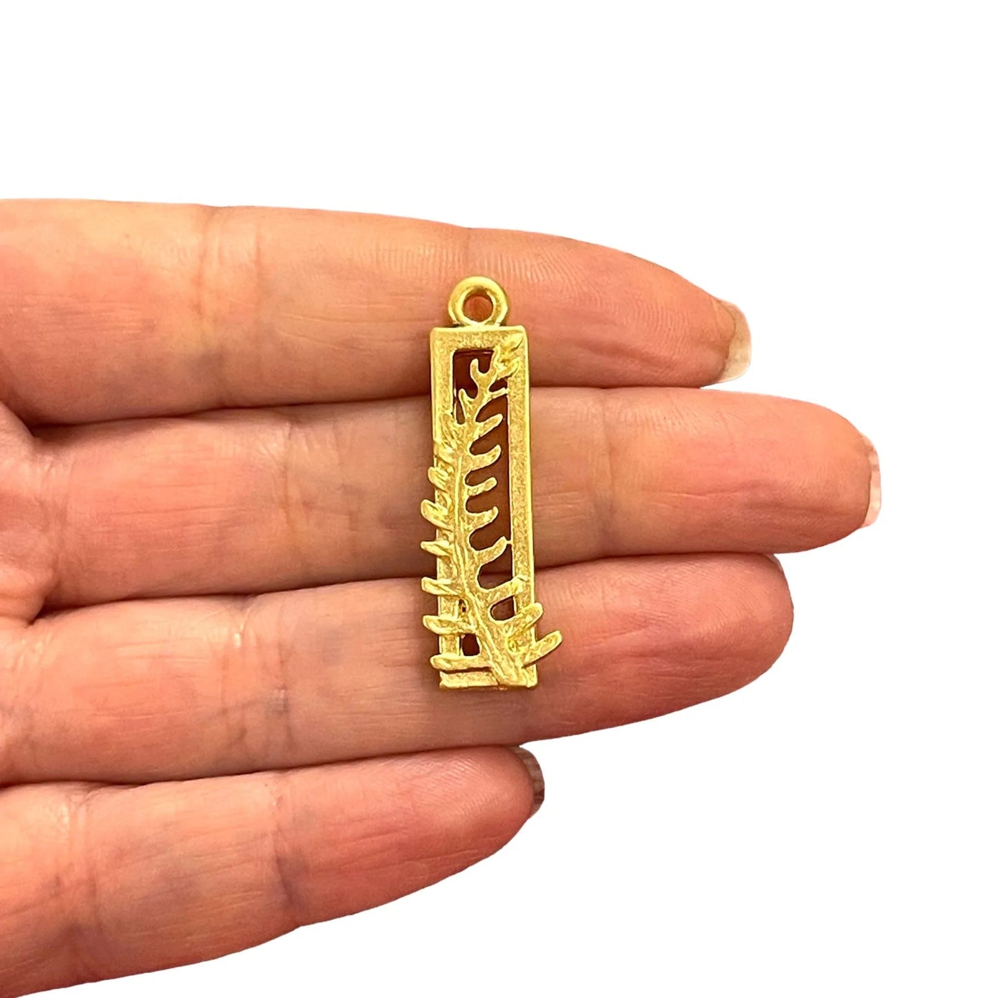 Mat Altın Kaplama Kolye Ucu -088