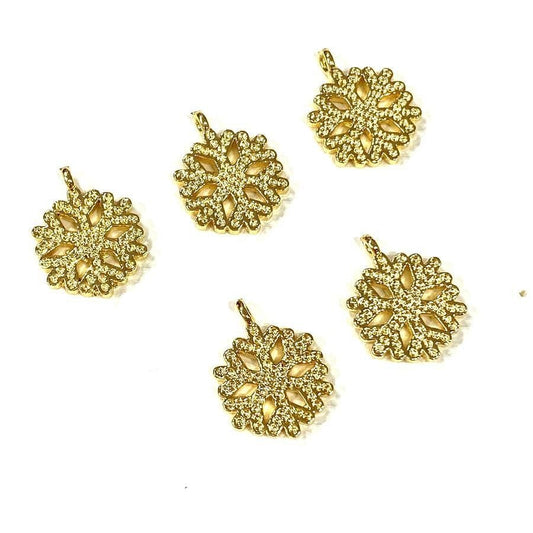 Altın Kaplama Kar Tanesi Sallantı Aparatı