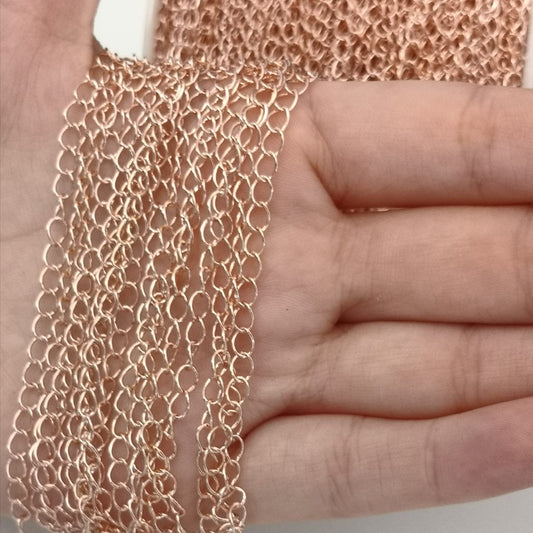 Rose Gold Kaplama Orta Uzatma Zincir 3x5 mm