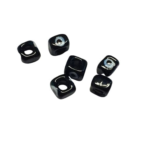 Cube Evil Eye Beads 10mm - Black