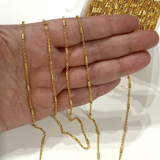 Altın Kaplama 0.40mm Forse Borulu Zincir