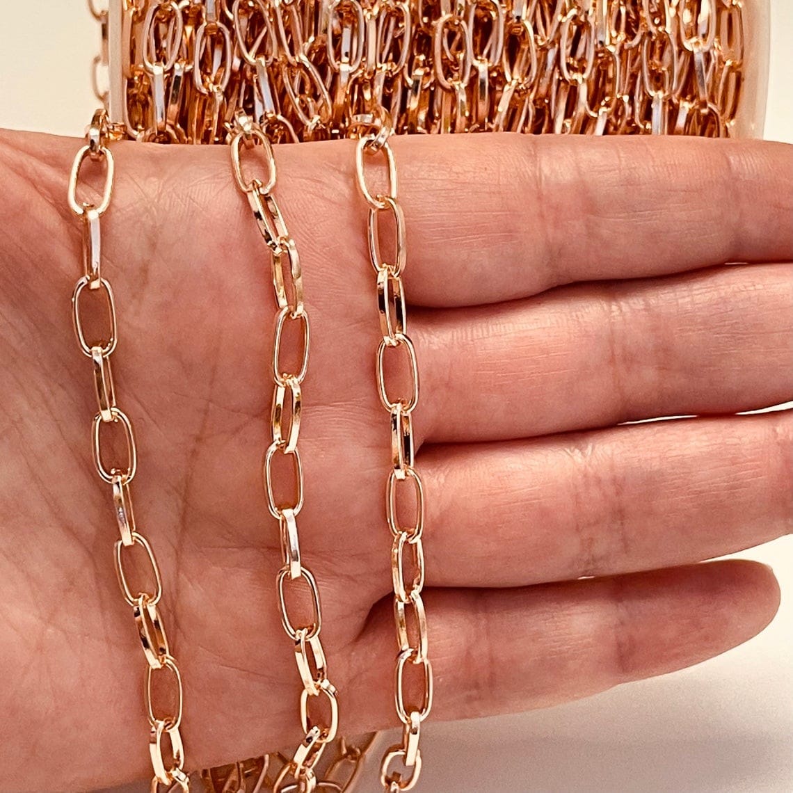 Rose Gold Kaplama 5x10mm Zincir