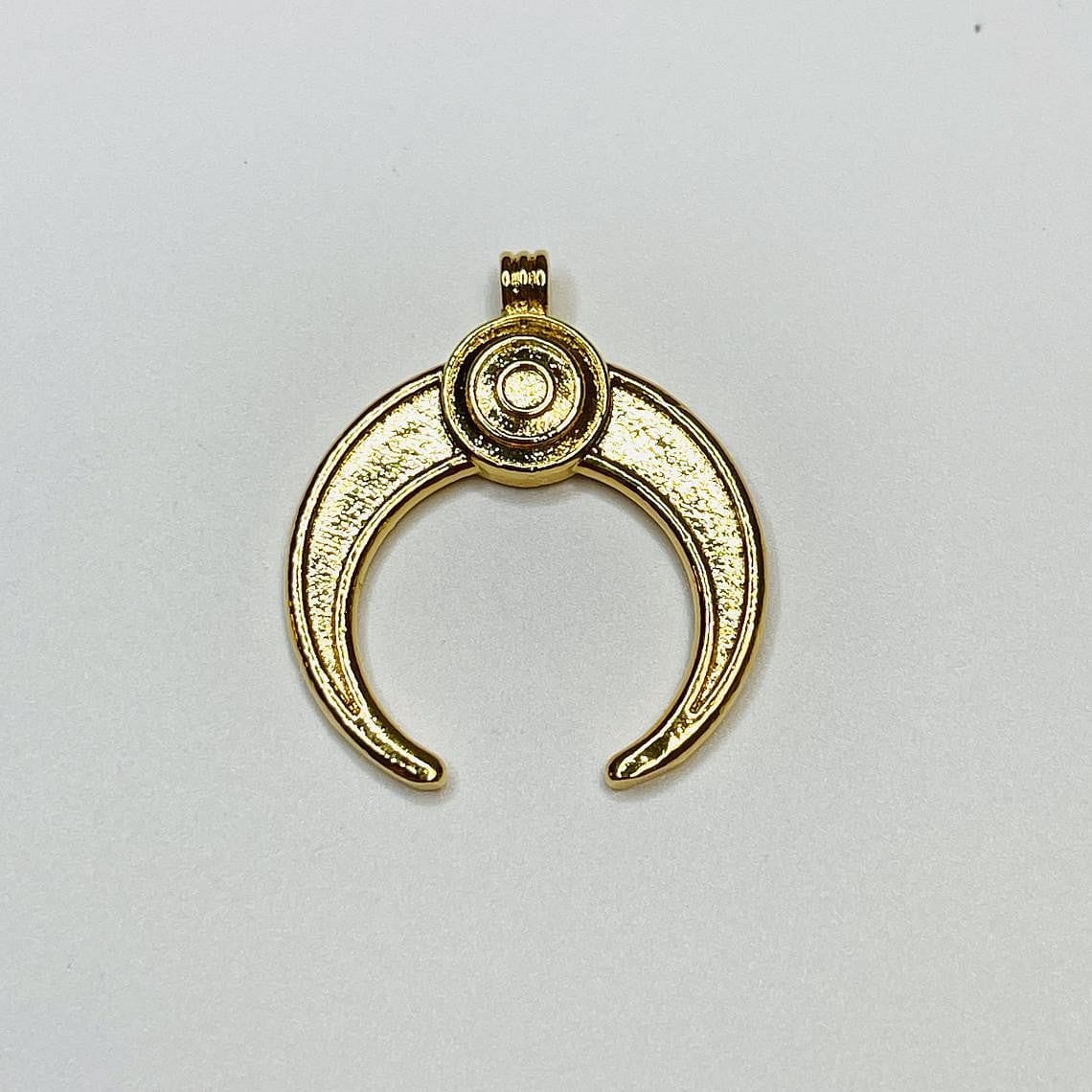 Gold Plated Crescent Pendant - 2