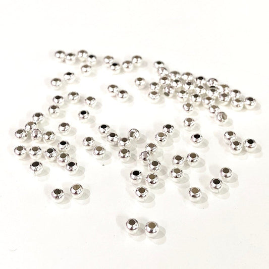 Rhodinierter 2-mm-Kugelabstandshalter