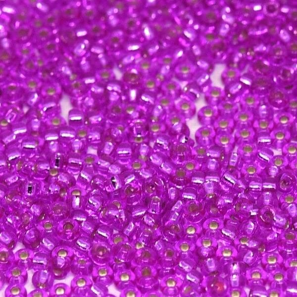 Miyuki Boncuk, MiyukiRoundBeads11/0-1339 Silver lined hot Lavender