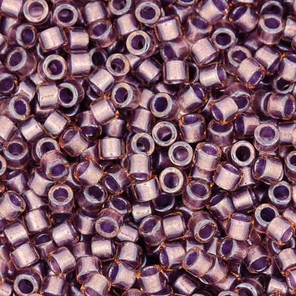 Miyuki Boncuk, Miyuki Delica 11/0 DB0912 Sparkling Salmon Lined Topaz