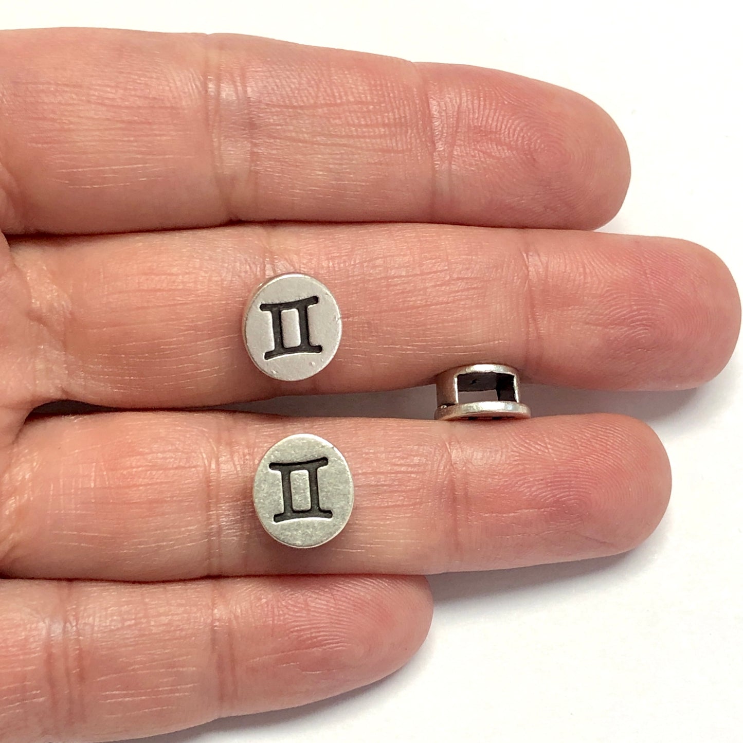 Antik Gümüş Kaplama Burçlar -İkizler