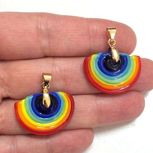 Murano Glass Rainbow Heart