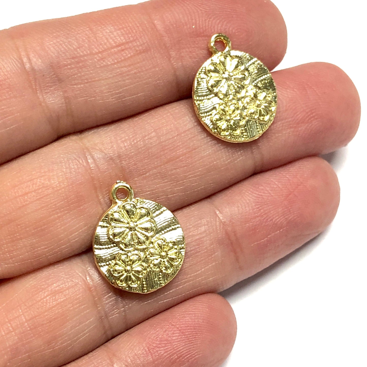 Altın Kaplama Çift Taraflı Çiçek Sallantı Aparatı