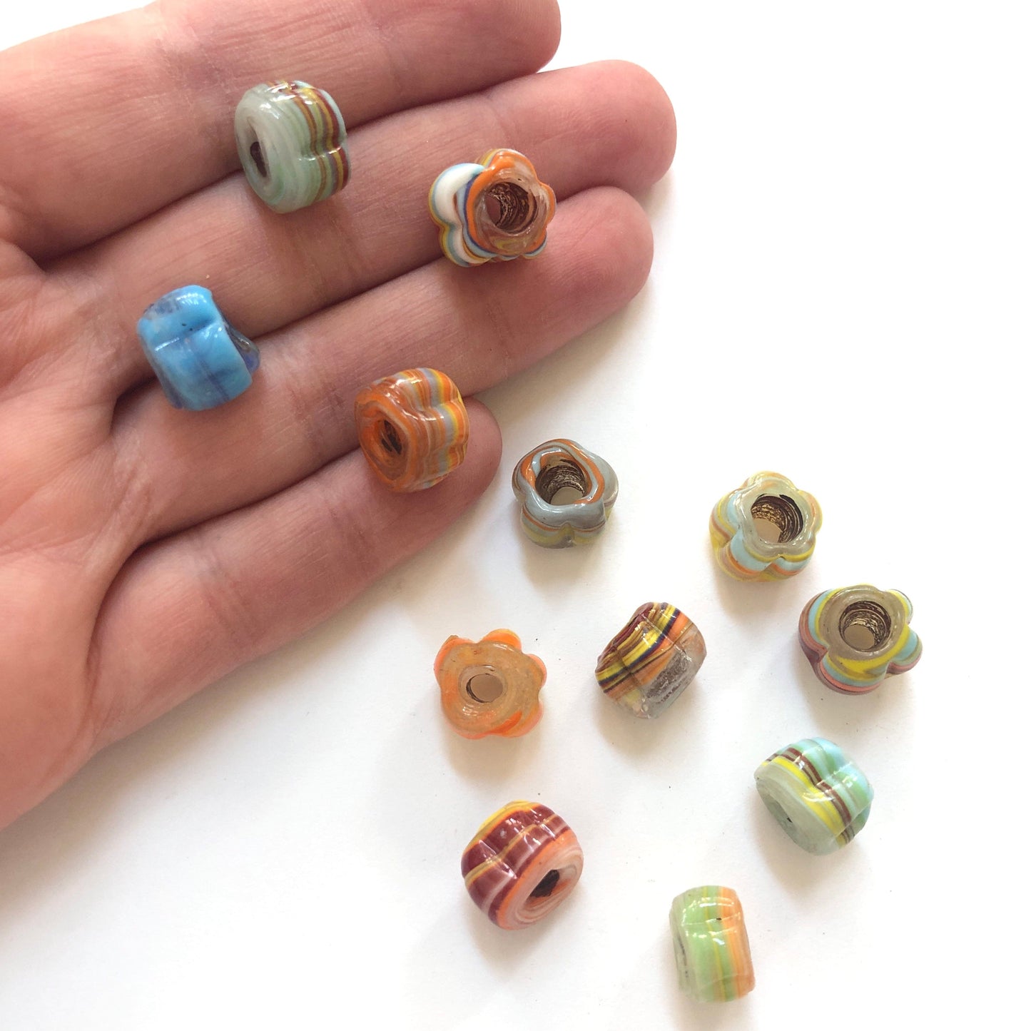 Makarna Cam Boncuk Ebruli