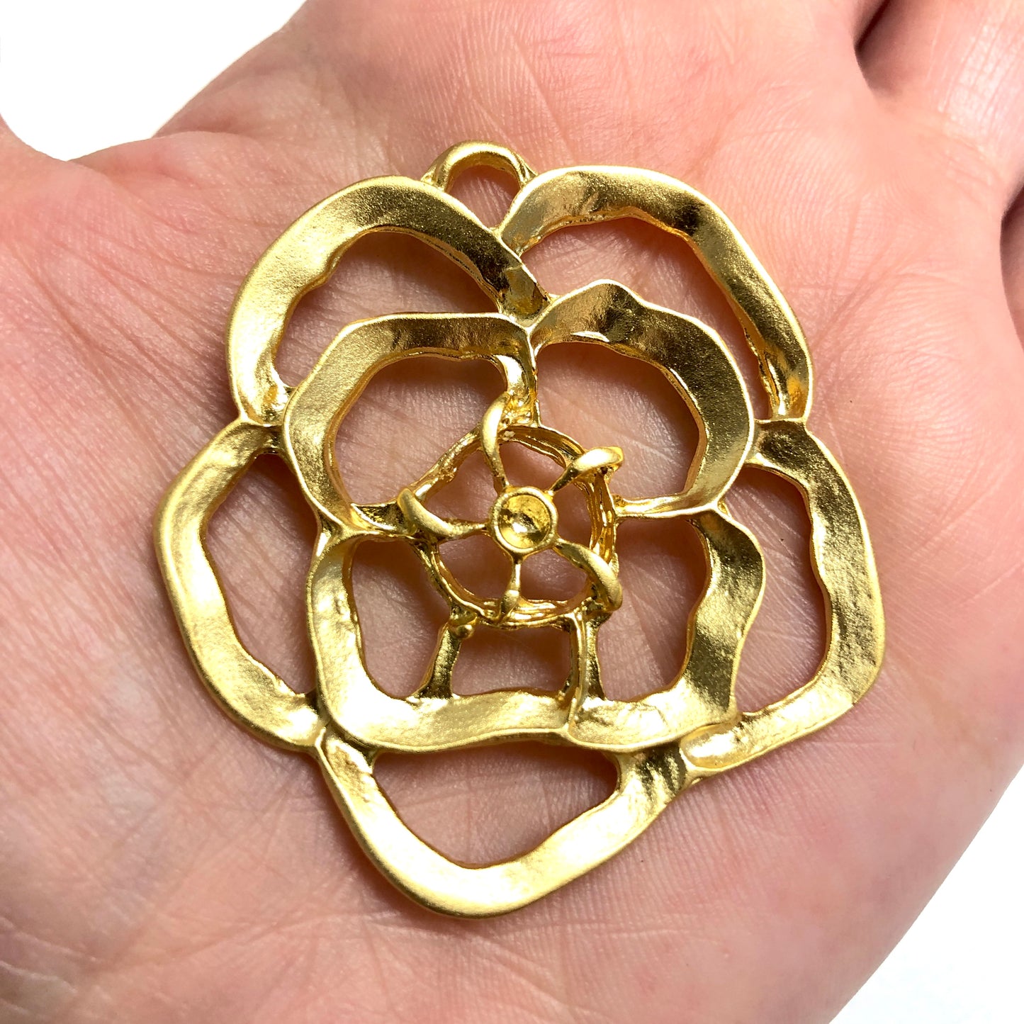 Mat Altın Kaplama Kolye Ucu -01