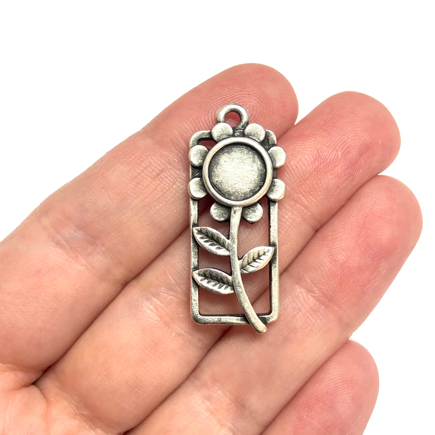 Antik Gümüş Kaplama Kolye Ucu -041