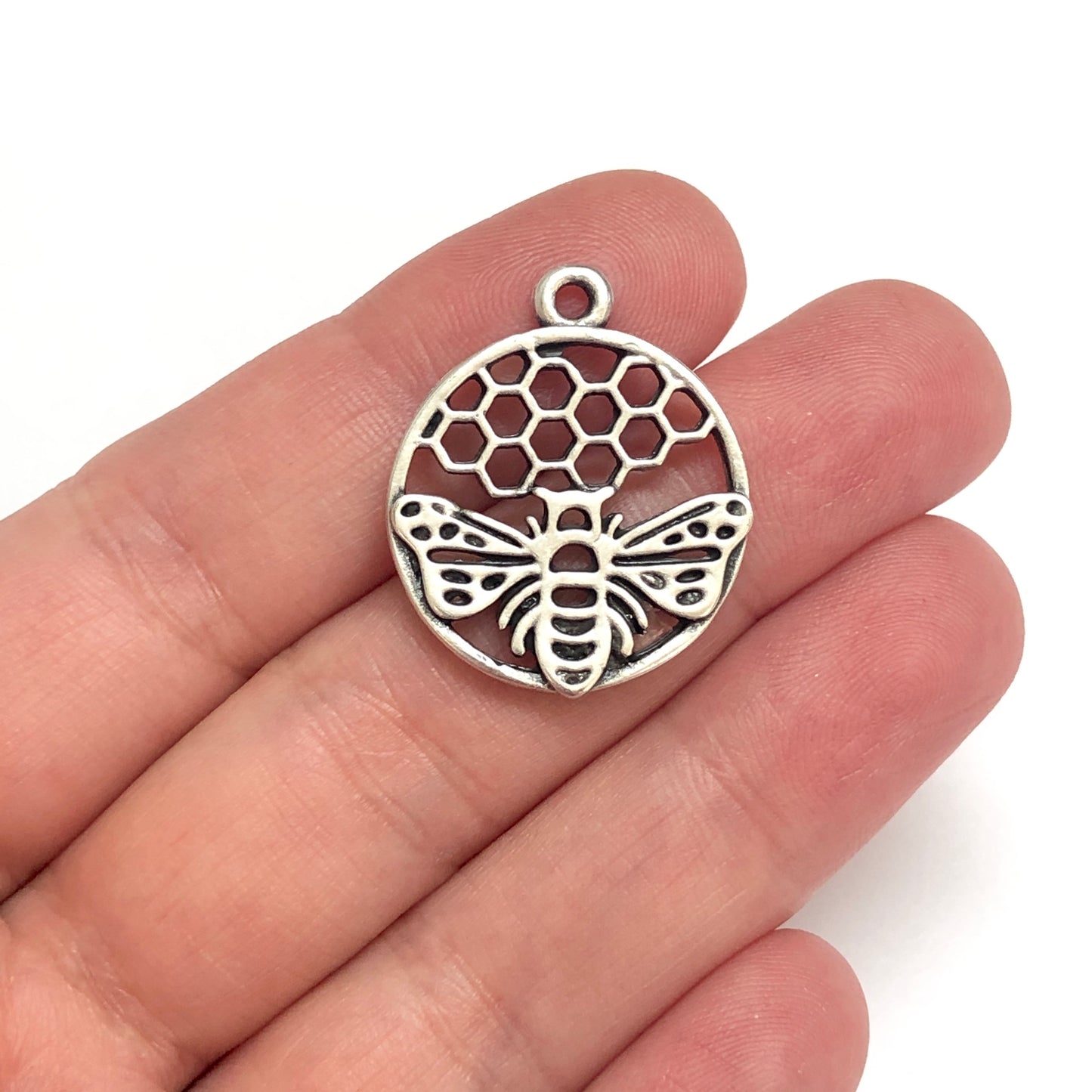 Antik Gümüş Kaplama Kolye Ucu -013