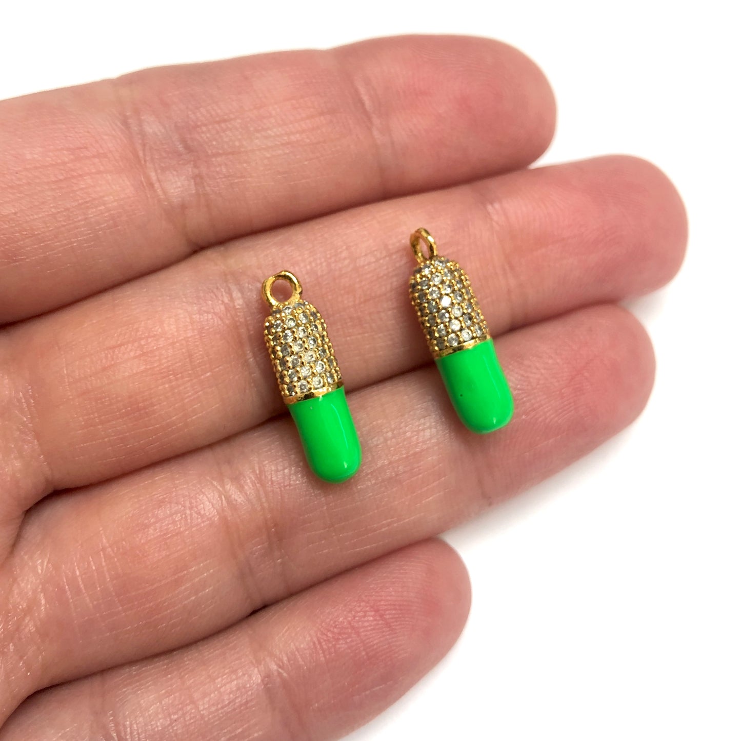 Gold Plated Zircon Stone Heart Koye Tip