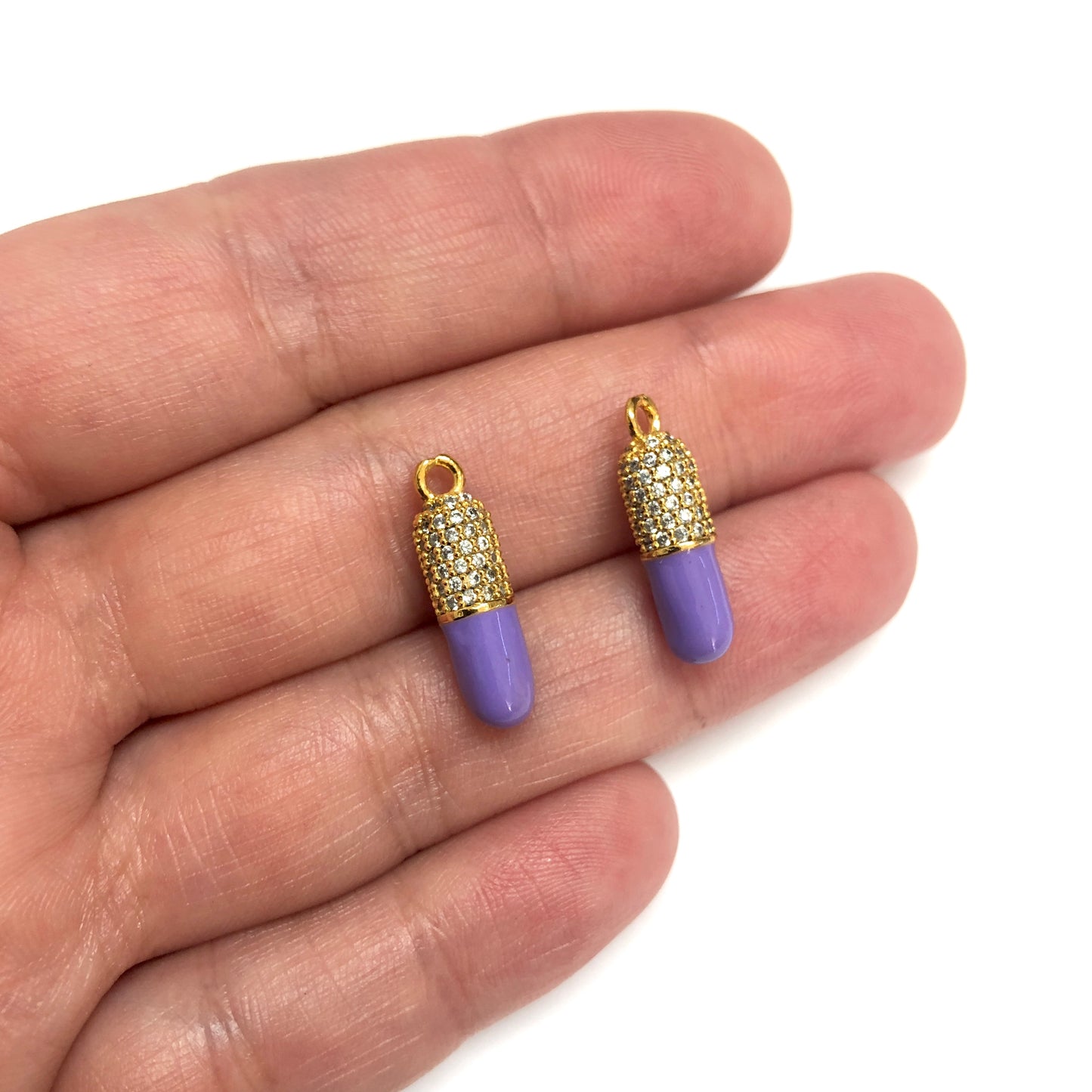 Gold Plated Zircon Stone Heart Koye Tip