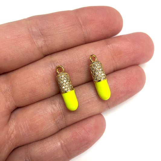 Gold Plated Zircon Stone Heart Koye Tip