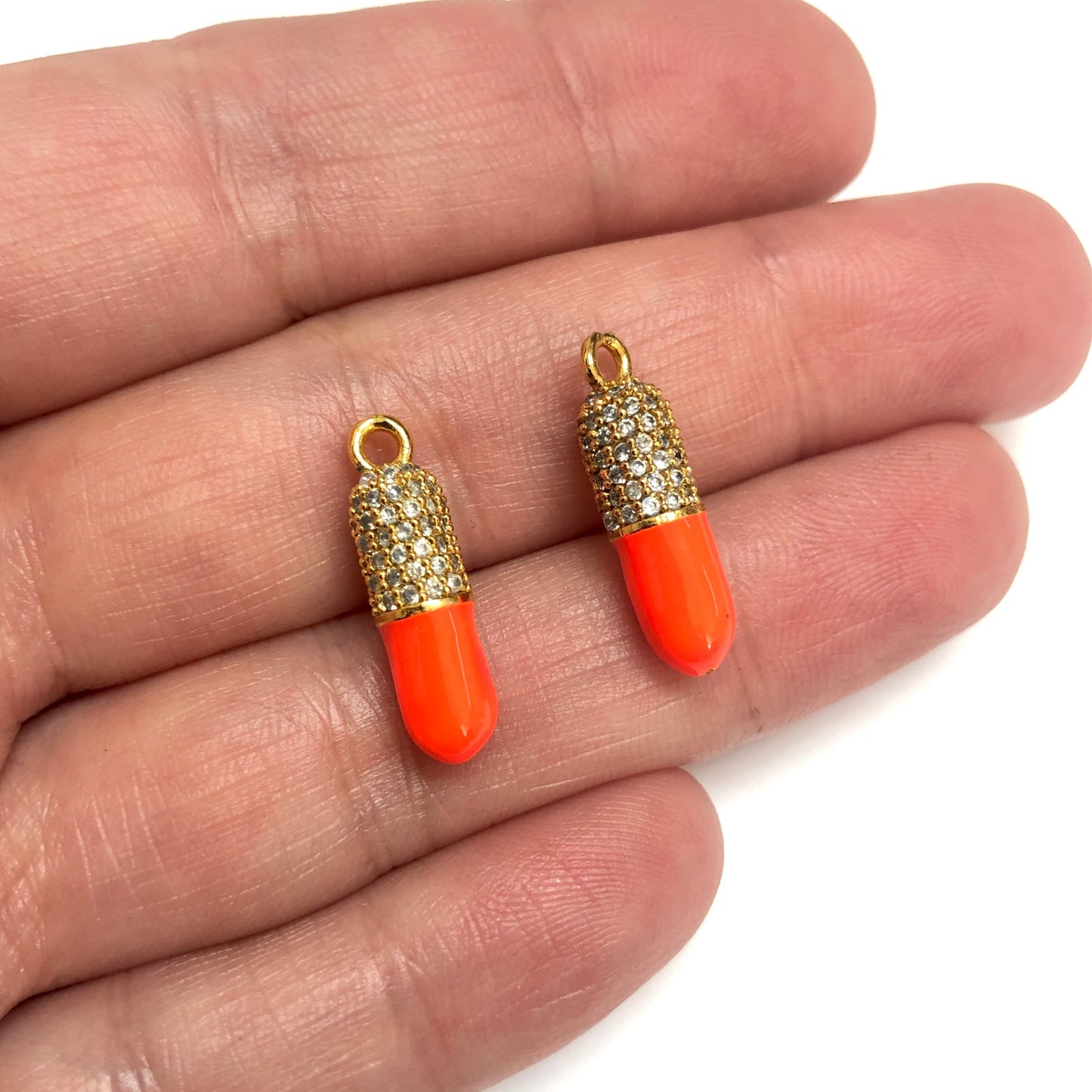 Gold Plated Zircon Stone Heart Koye Tip