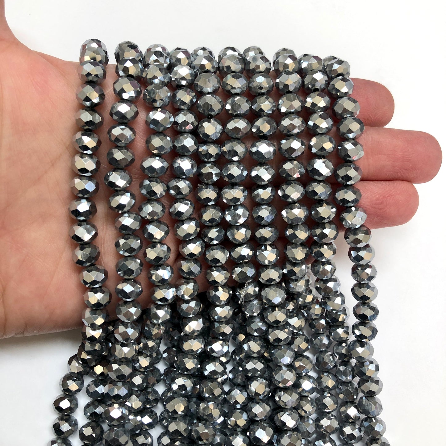 Crystal Beads, Chinese Crystal-8mm-30 Iced Janjan Blue