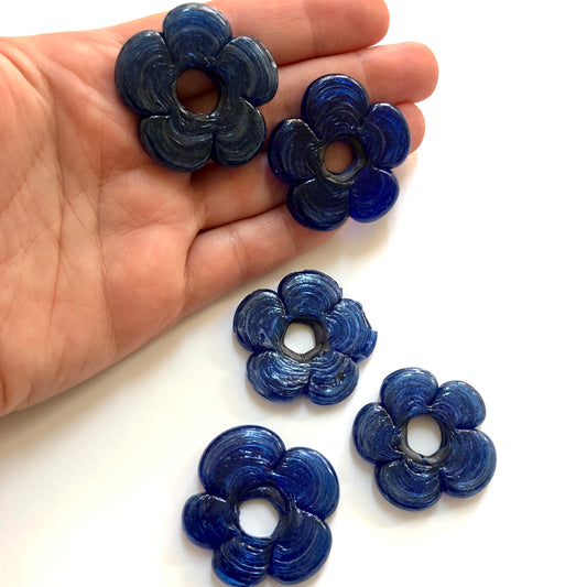 Çiçek Ocak Boncuğu Orta Boy - Lacivert