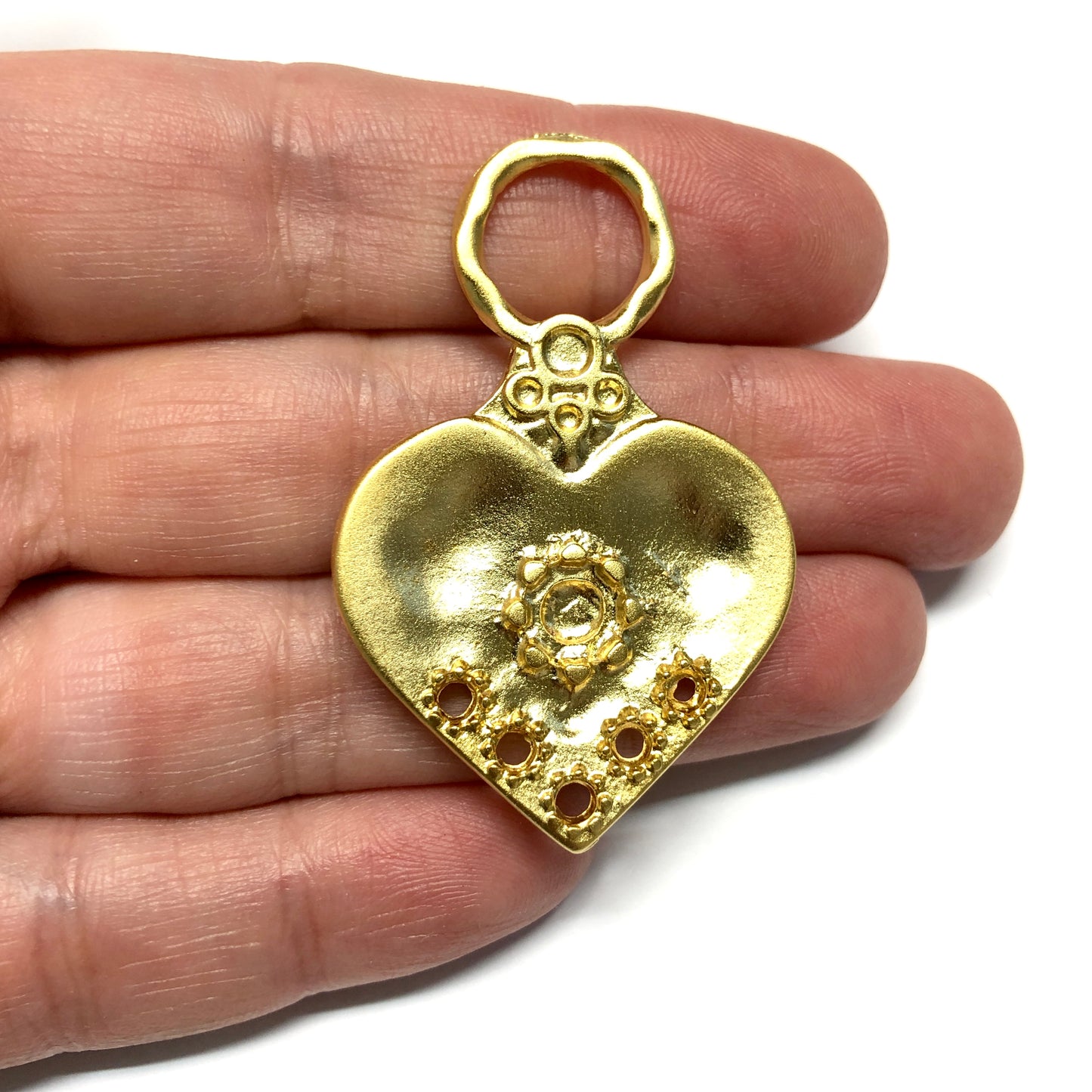 Mattvergoldeter Anhänger -30 (groß)