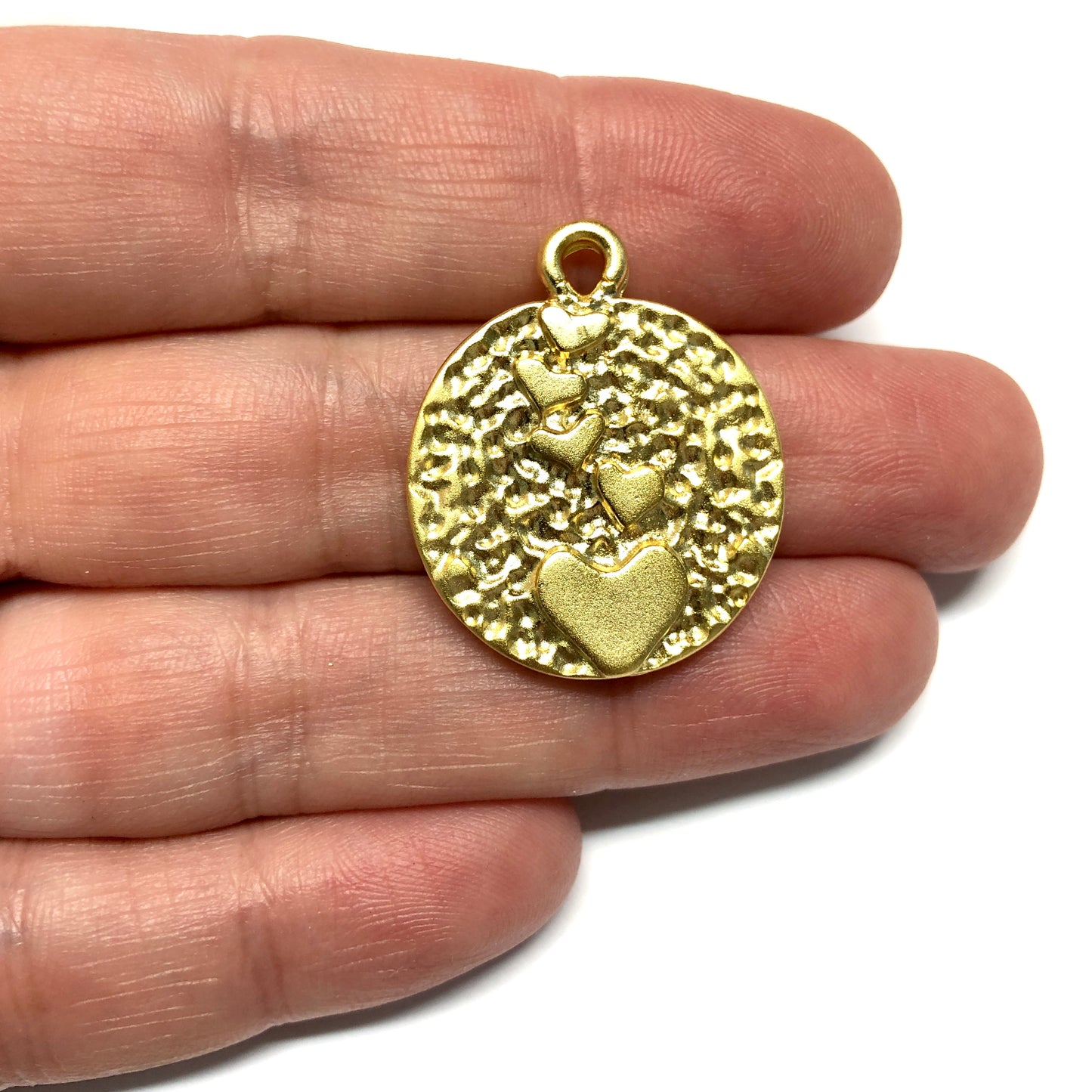 Matte Gold Plated Pendant -30 (Large)