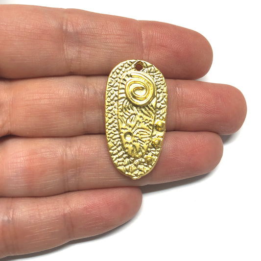 Matte Gold Plated Pendant -30 (Large)